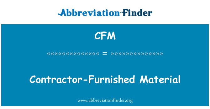 CFM: Materi lengkap kontraktor
