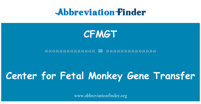 CFMGT: Fetal maymun gen transferi için merkezi