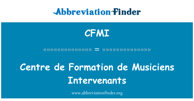 CFMI: Centro de formazione de Musiciens Intervenants