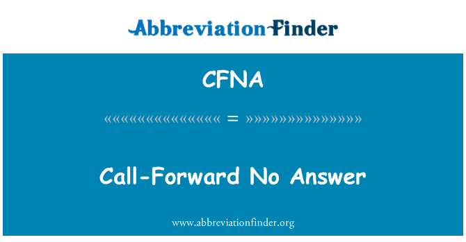 CFNA: Arama İletme cevap yok