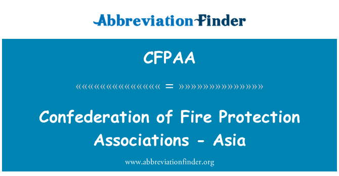 CFPAA: Confederation of Fire Protection Associations - Asien