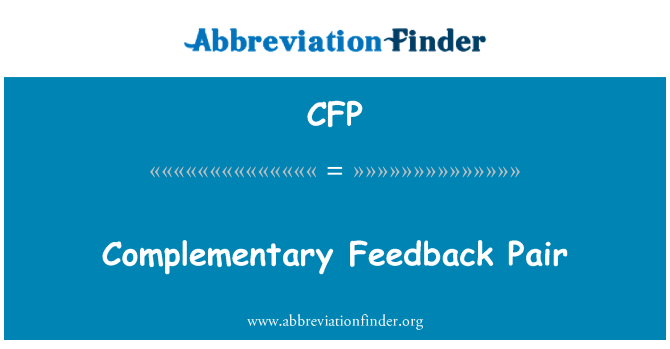 CFP: Par de Feedback complementares