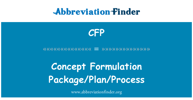 CFP: Koncept formulace/plán/proces balíčku