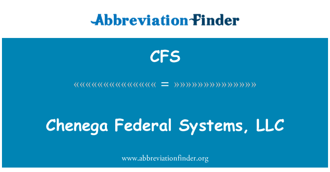 CFS: Chenega Federal Systems, LLC