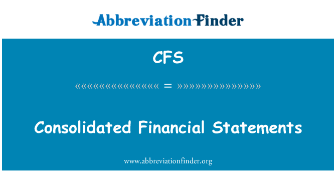 CFS: Estats financers consolidats