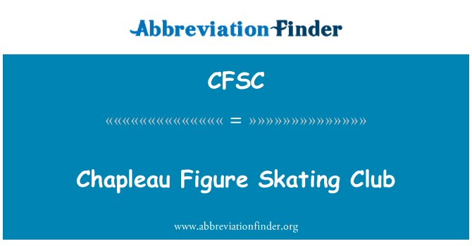 CFSC: Chapleau postava bruslení klub
