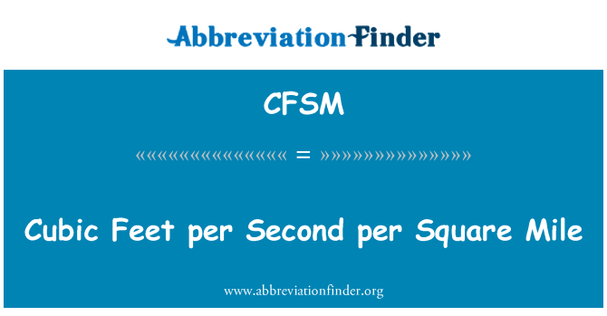 CFSM: Saqajn kubu kull sekonda għal kull mil kwadri
