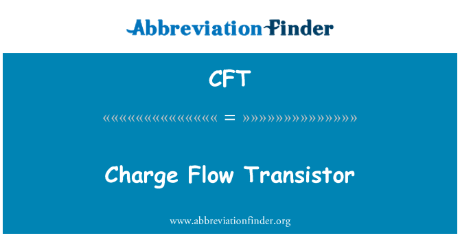 CFT: תשלום זרימה טרנזיסטור