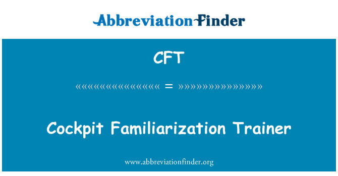 CFT: Cockpit fortrolighed træner