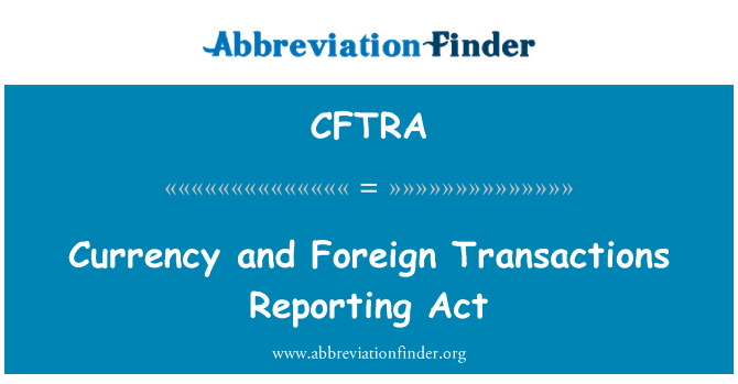 CFTRA: Valute i strane transakcije izvještavanje djelovati