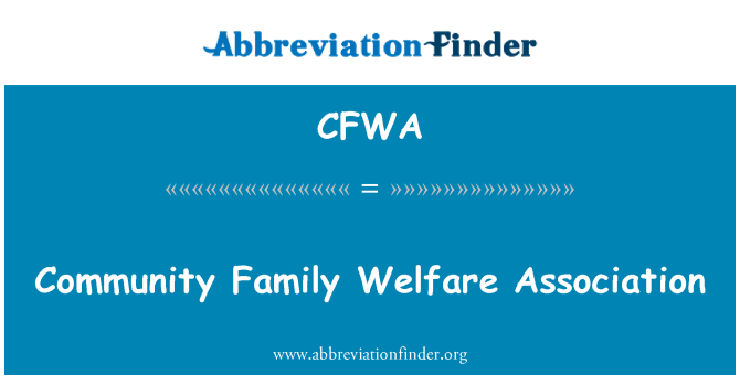 CFWA: Associació benestar familiar de la comunitat