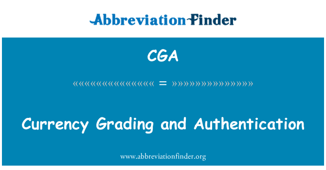CGA: Classificazione della moneta e l'autenticazione