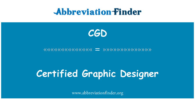 CGD: Certifierad grafisk formgivare
