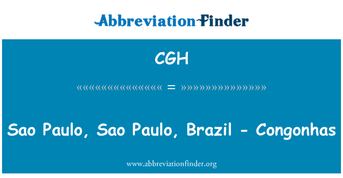 CGH: Sao Paulo, Sao Paulo, Brazílie - Congonhas