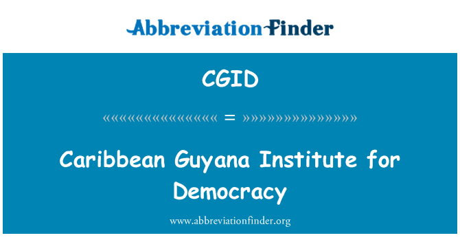 CGID: Enstiti Giyàn Karayib la pou demokrasi