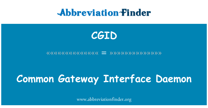 CGID: Spoločné Gateway Interface Daemon