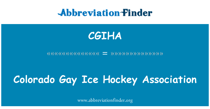 CGIHA: Colorado Gay Ice Hockey Association