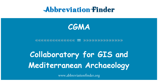 CGMA: Collaboratory za GIS in Sredozemlja, arheologija