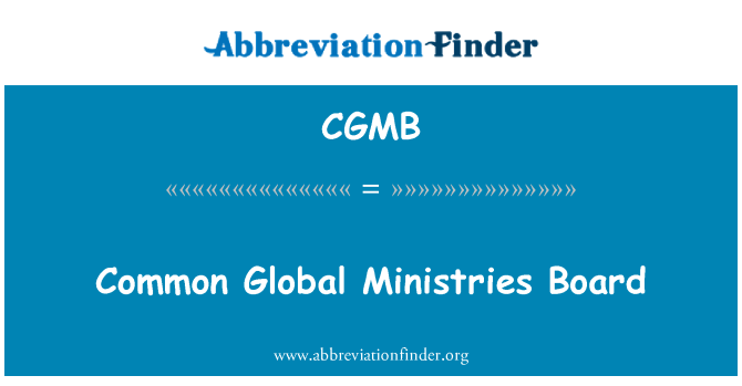 CGMB: Zajednički globalni ministarstava odbor