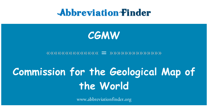 CGMW: دنیا کے ارضیاتی نقشہ سے متعلق کمیشن