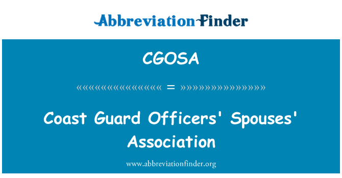 CGOSA: Dos oficiais da guarda costeira Associação de cônjuges
