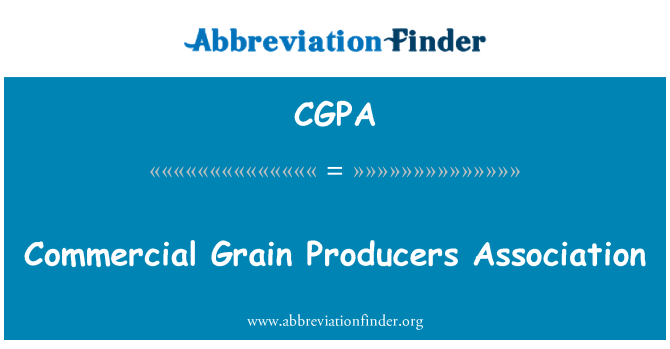 CGPA: Ticari tahıl Üreticileri Birliği
