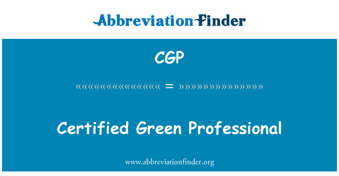 CGP: Certifierad grön Professional