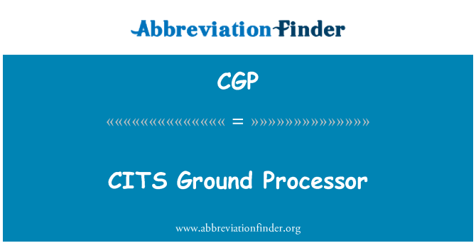 CGP: CITS tierra procesador