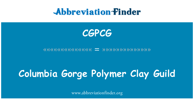 CGPCG: Columbia Gorge Polymer Clay Persatuan