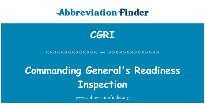 CGRI: Pweparasyon pou enspèksyon jeneral commandant
