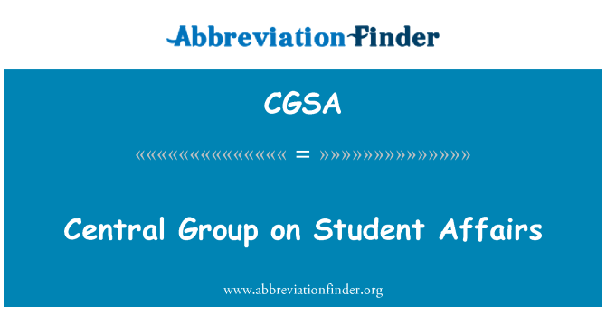 CGSA: Centrálna skupina na Student veci