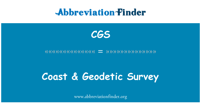 CGS: Bờ biển & khảo sát Geodetic