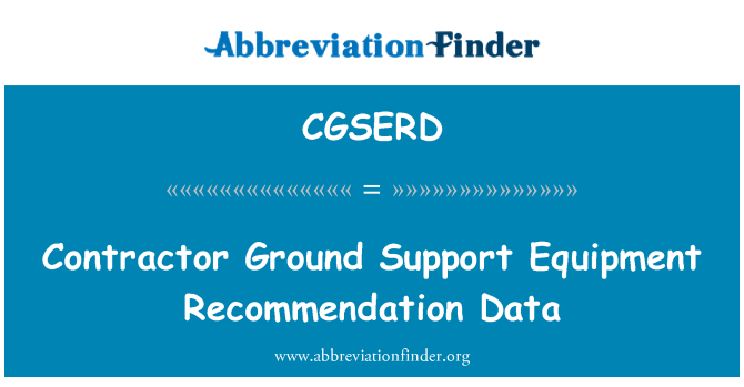 CGSERD: Dados do contratante chão suporte equipamentos recomendação