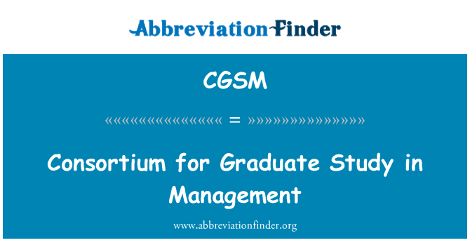 CGSM: Konsorcium pro postgraduální studium v managementu