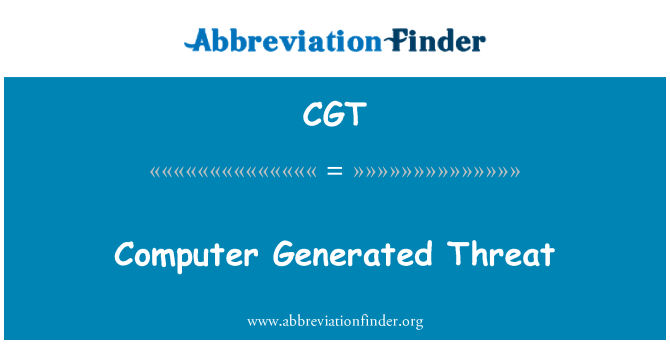 CGT: Počítačem generovaný hrozba