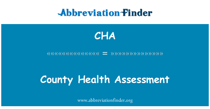 CHA: Maakonna arstlik läbivaatus