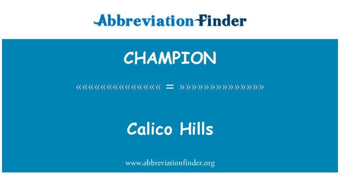 CHAMPION: Calico Hills