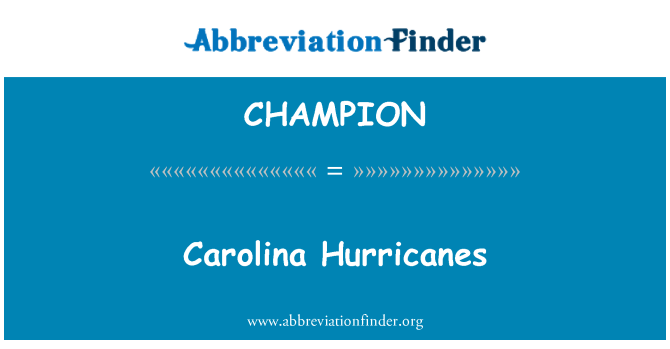 CHAMPION: Carolina Hurricanes