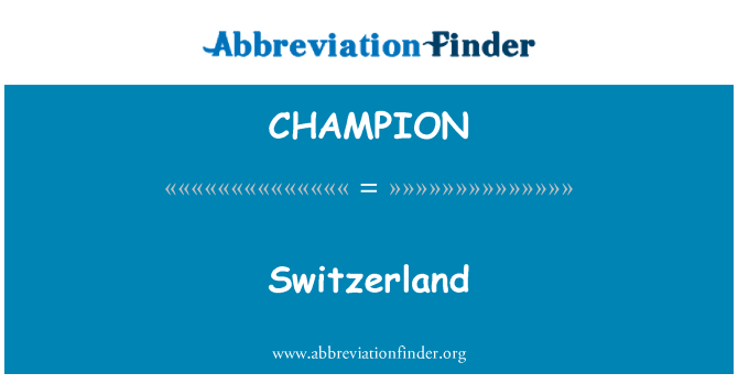 CHAMPION: Switzerland
