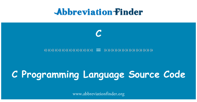 C: C Programming Language Source Code