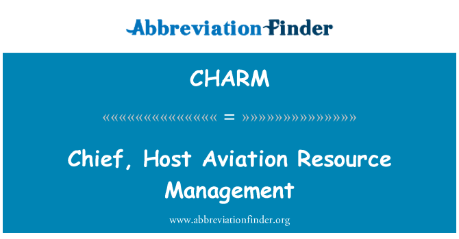 CHARM: Chef, Host-Aviation-Ressourcen-Management