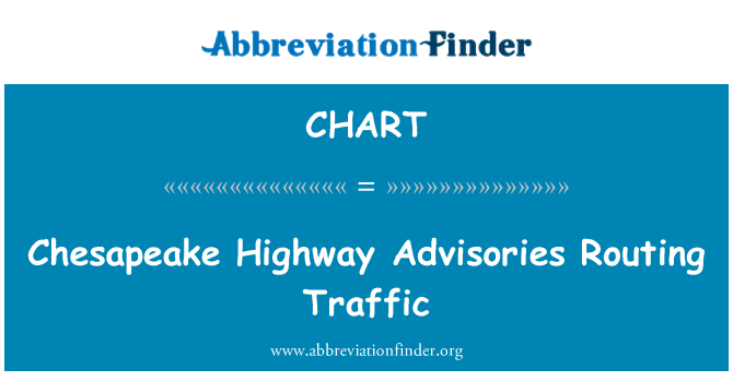 CHART: Avisos de Chesapeake Highway encaminament del trànsit