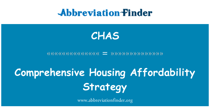 CHAS: Strategaeth fforddiadwyedd tai cynhwysfawr