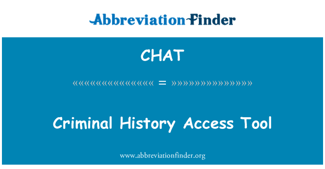 CHAT: Alat akses pidana sejarah