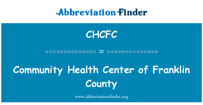 CHCFC: 프랭클린 카운티의 커뮤니티 보건 센터