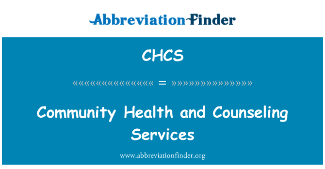 CHCS: Community Health and Counseling Services