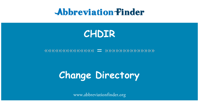 CHDIR: Cserél címtár