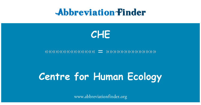 CHE: Senter for Human Ecology