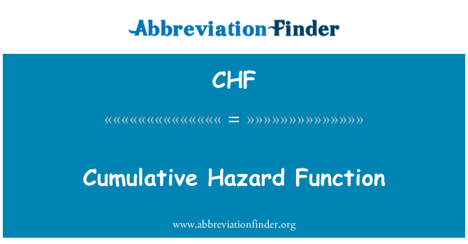CHF: 누적 위험 함수