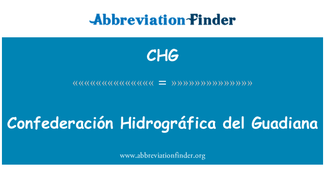 CHG: Confederación Hidrográfica del Guadiana